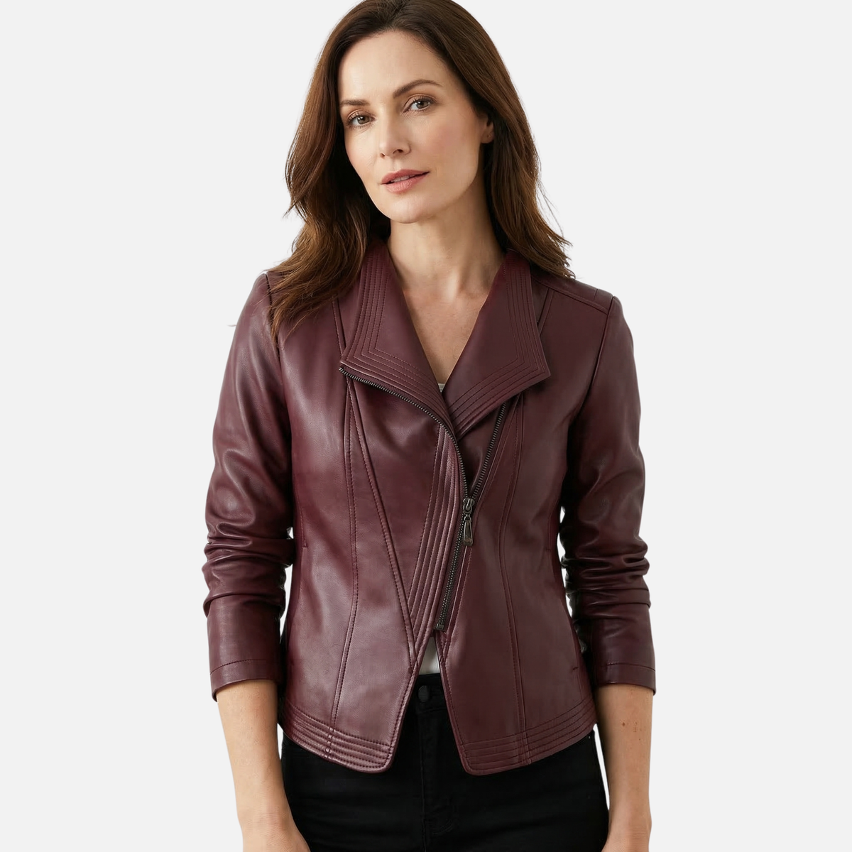 Glossy Tailored Wide Lapel Jacket