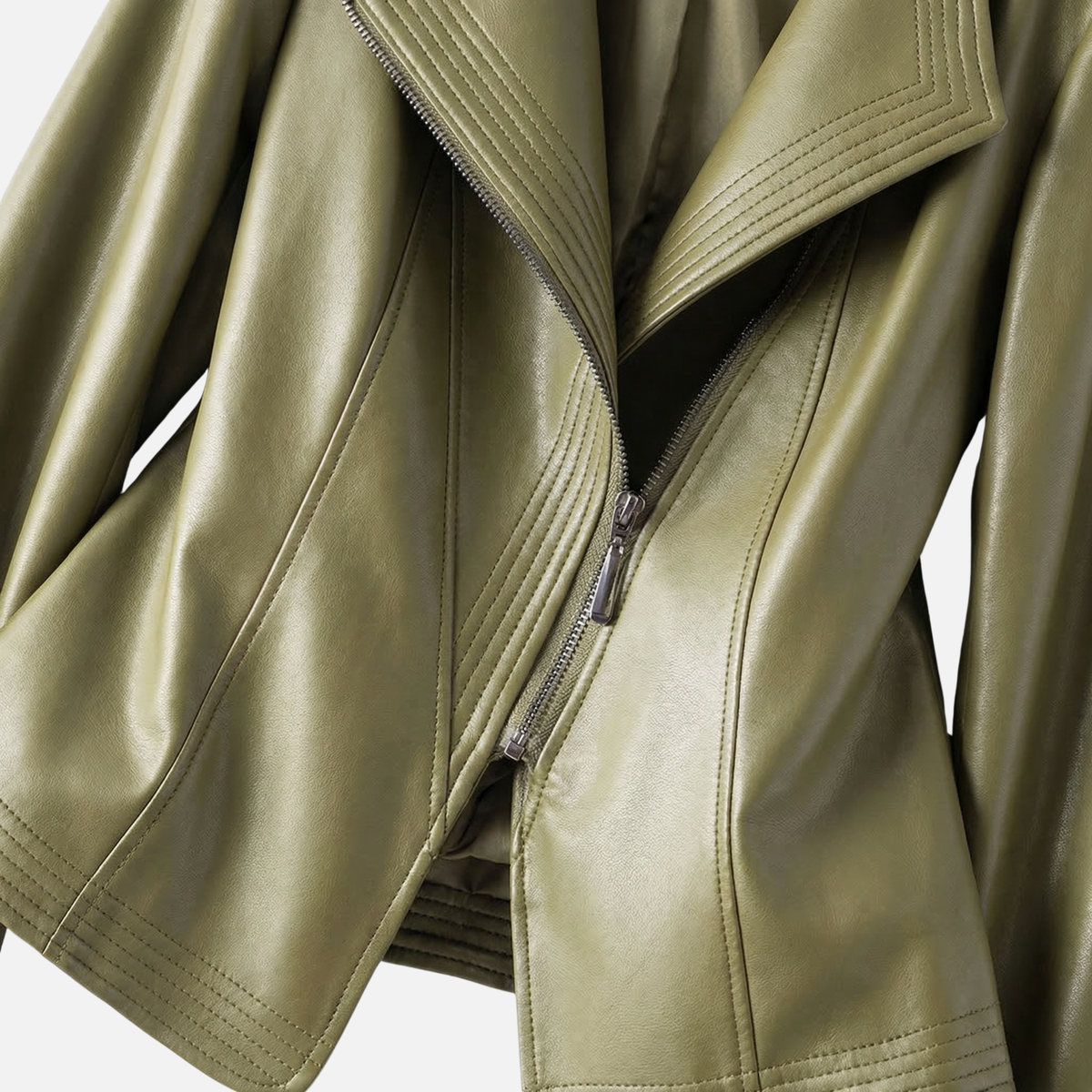 Glossy Tailored Wide Lapel Jacket