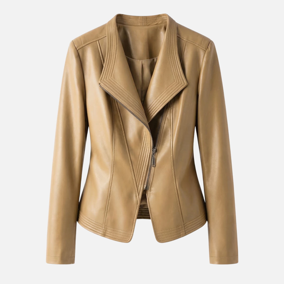 Glossy Tailored Wide Lapel Jacket