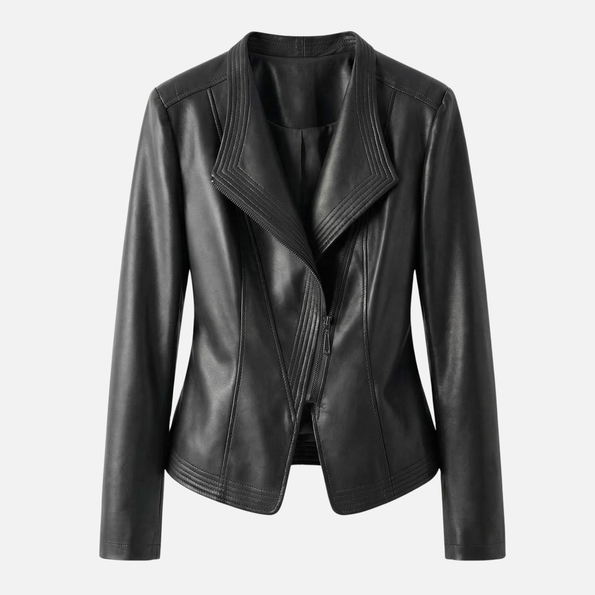 Glossy Tailored Wide Lapel Jacket