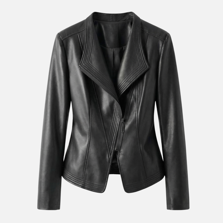 Glossy Tailored Wide Lapel Jacket