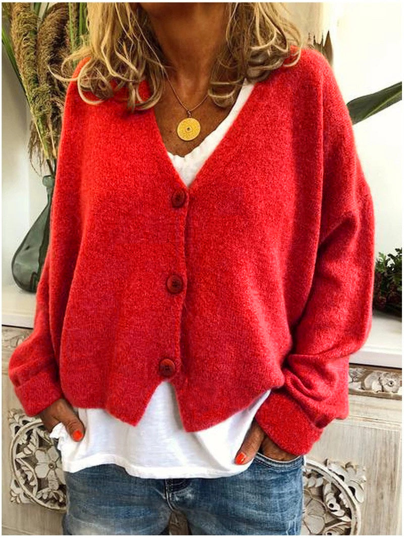 Cosy V-Neck Soft Knitted Cardigan