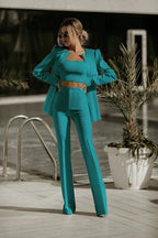 3-Piece Set with Blazer, Top and Trousers