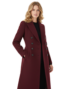 Long Notch Lapel Wool Coat