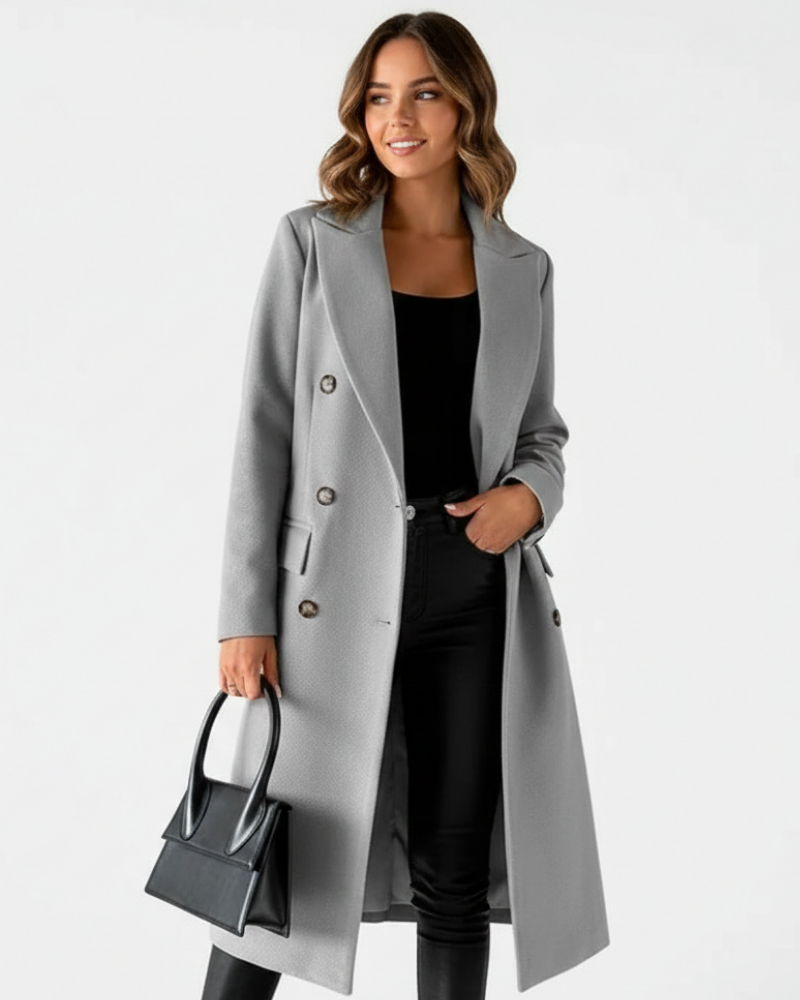 Elegant Long Button Winter Coat