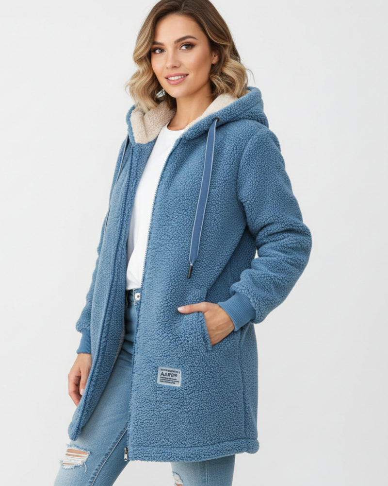 Soft Hooded Relaxed Fleece Jacket