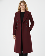 Long Notch Lapel Wool Coat