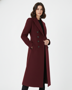 Long Notch Lapel Wool Coat
