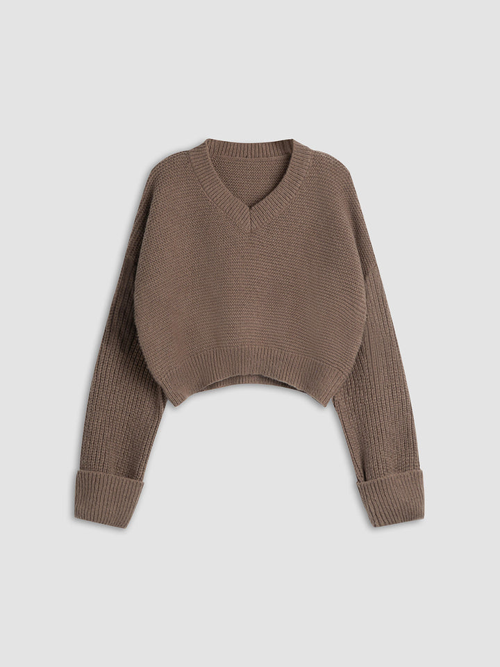 Knit V-Neck Sweater