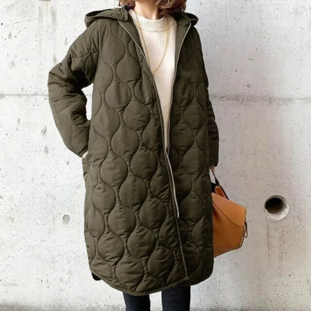 Quilted Zip Plus Size Jacket