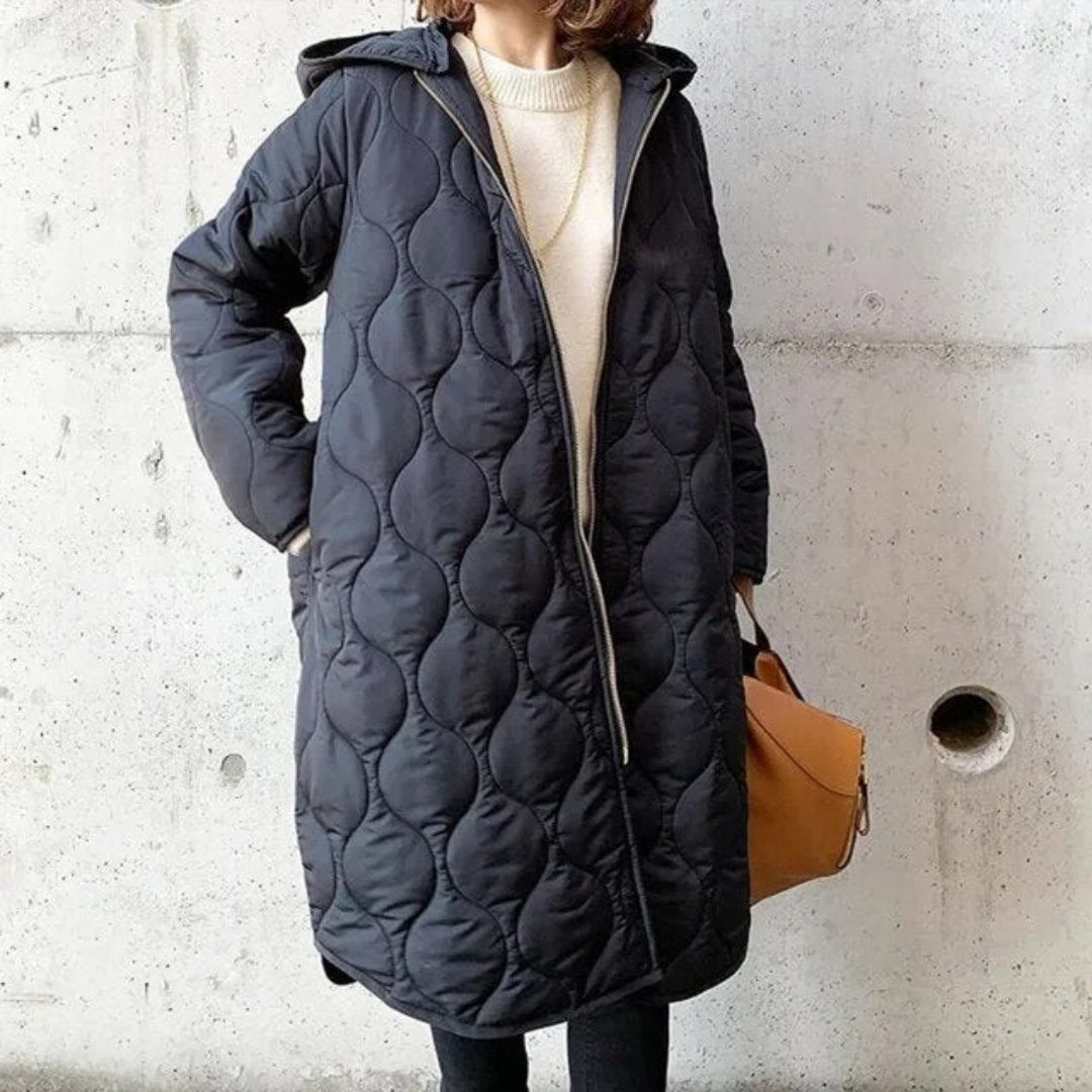 Quilted Zip Plus Size Jacket