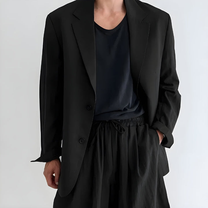 Lapel Button Front Men’s Blazer
