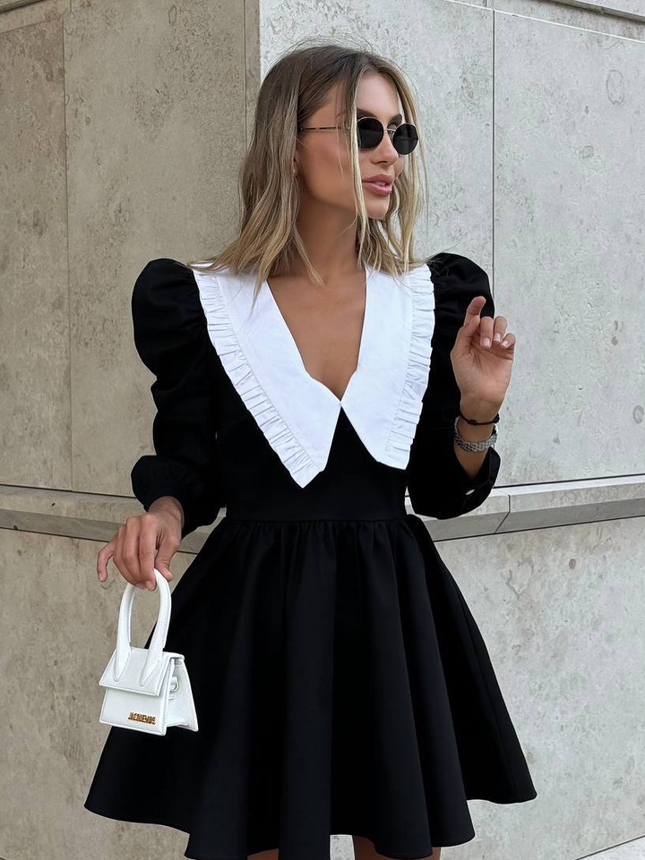 Lapel Mini Dress