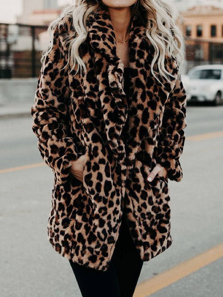 Leopard Print Coat Elegant Winter Look