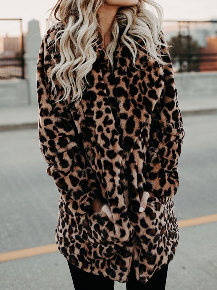 Leopard Print Coat Elegant Winter Look