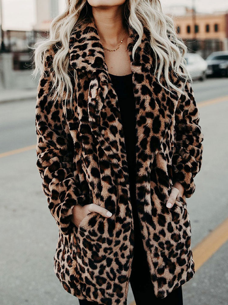 Leopard Print Coat Elegant Winter Look