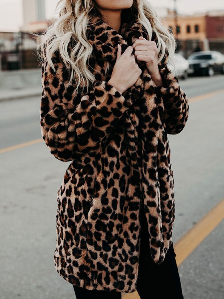 Leopard Print Coat Elegant Winter Look