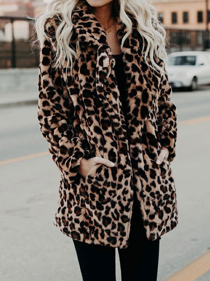 Leopard Print Coat Elegant Winter Look