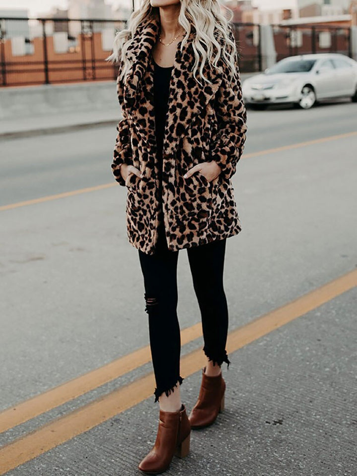 Leopard Print Coat Elegant Winter Look