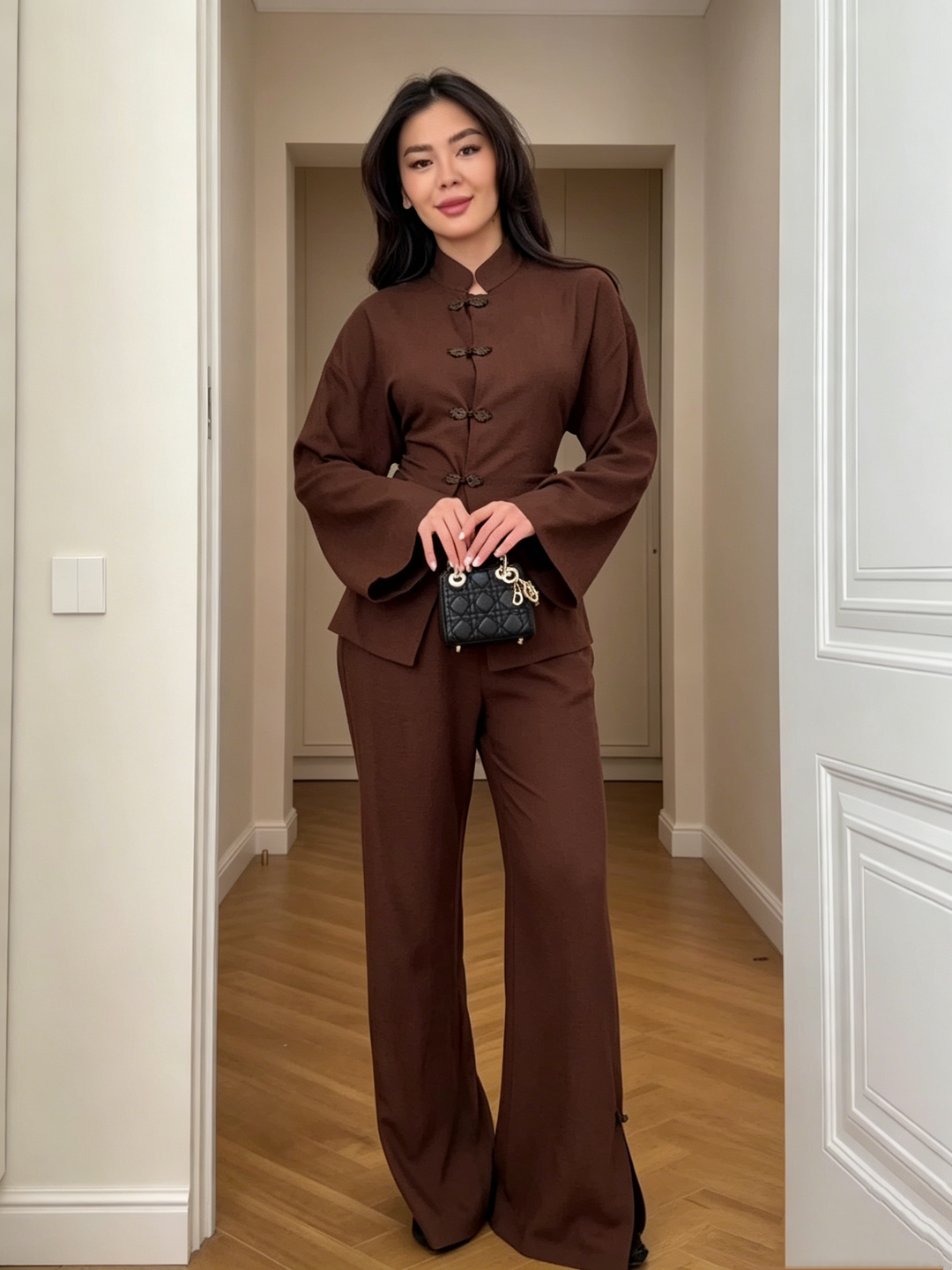 Linen Blend Shirt Two-Piece Set