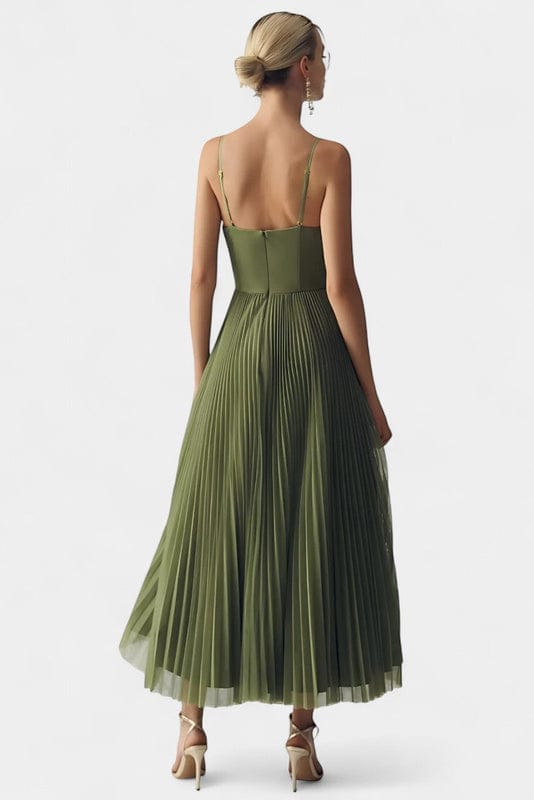 Women’s Off-Shoulder Green Maxi Dress