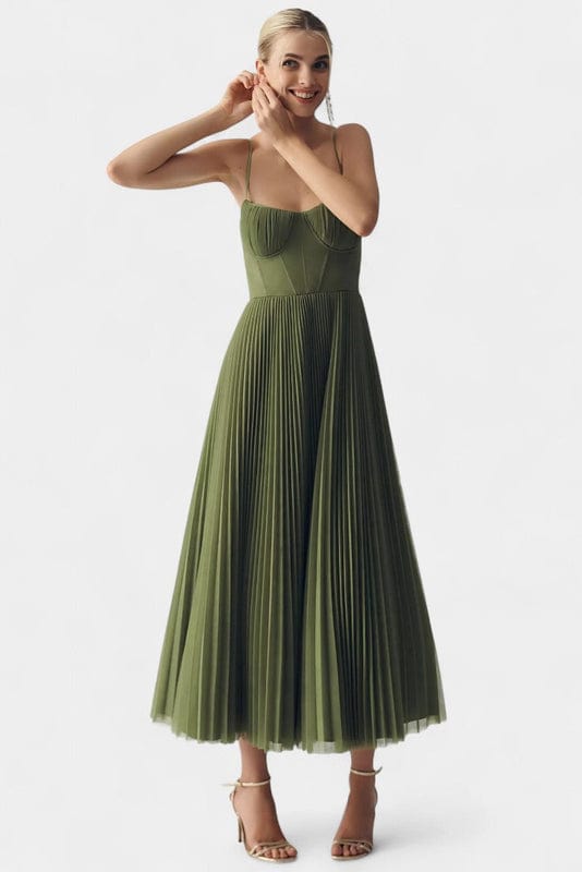 Women’s Off-Shoulder Green Maxi Dress
