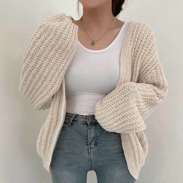 Long-Sleeve Chunky Knit Cardigan