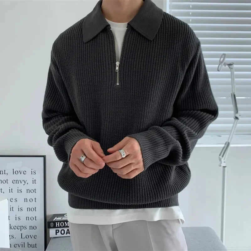 Long Sleeve Men’s Half Zip Sweater