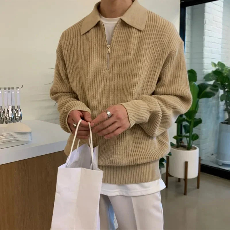 Long Sleeve Men’s Half Zip Sweater