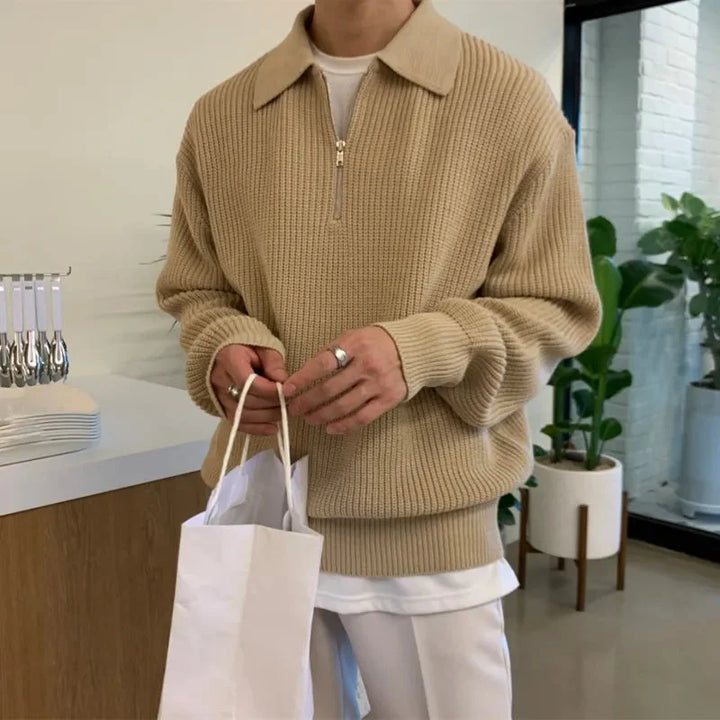 Long Sleeve Men’s Half Zip Sweater