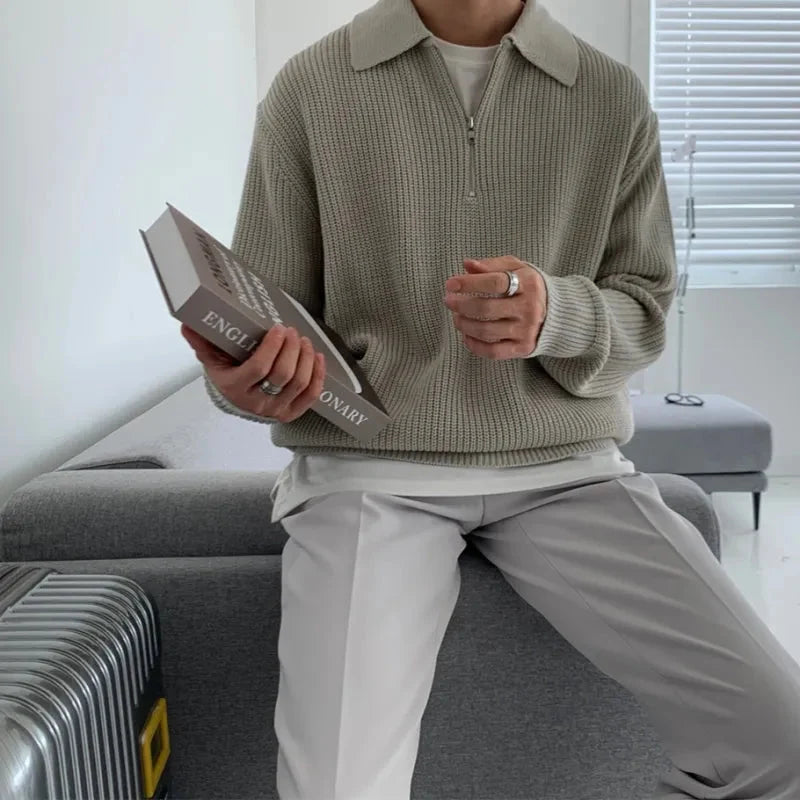 Long Sleeve Men’s Half Zip Sweater