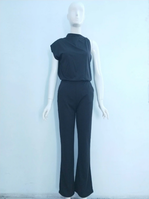 Elegant One-Shoulder Wide-Leg Jumpsuit for Women