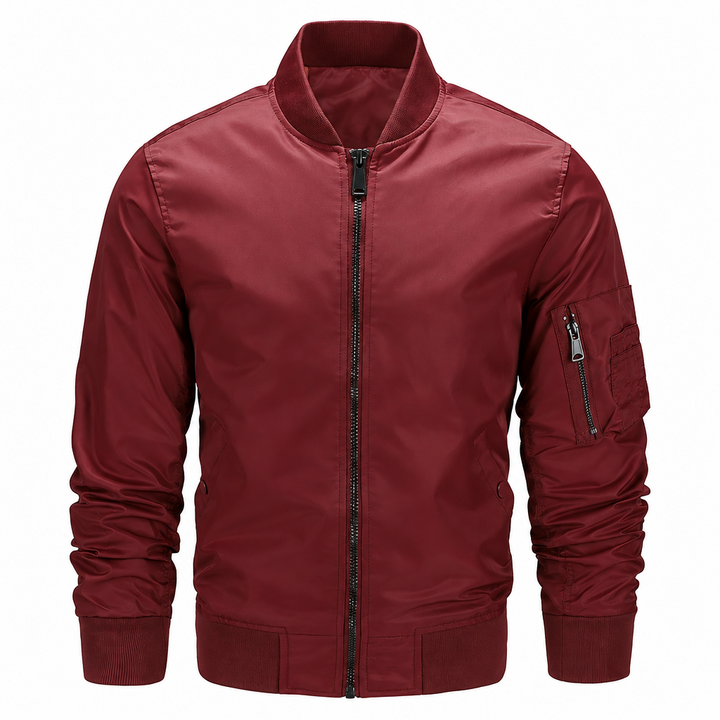 Men’s Casual Bomber Jacket with Pockets
