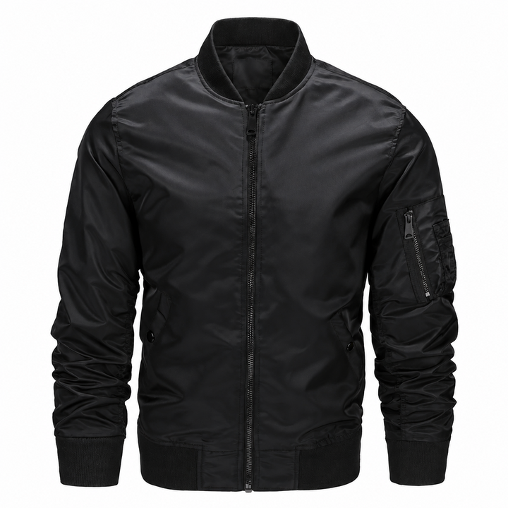 Men’s Casual Bomber Jacket with Pockets