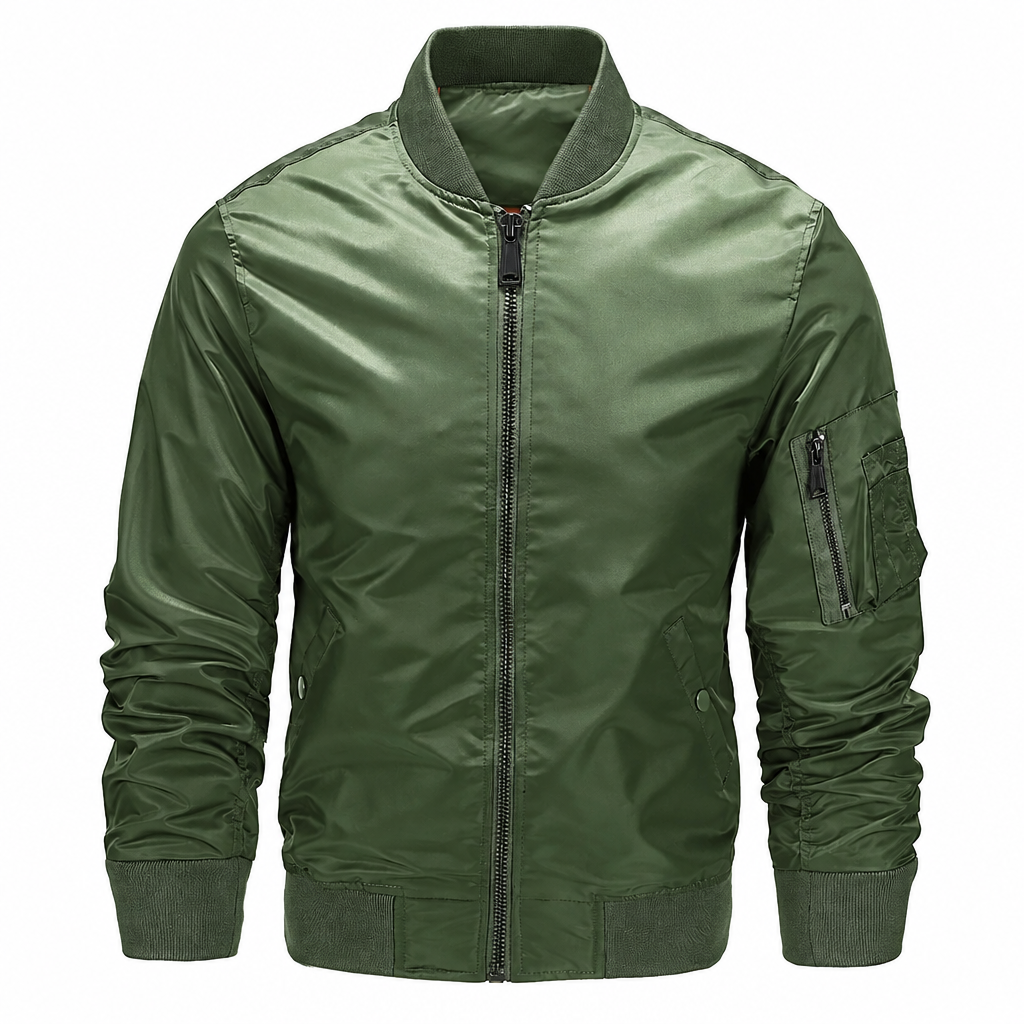 Men’s Casual Bomber Jacket with Pockets