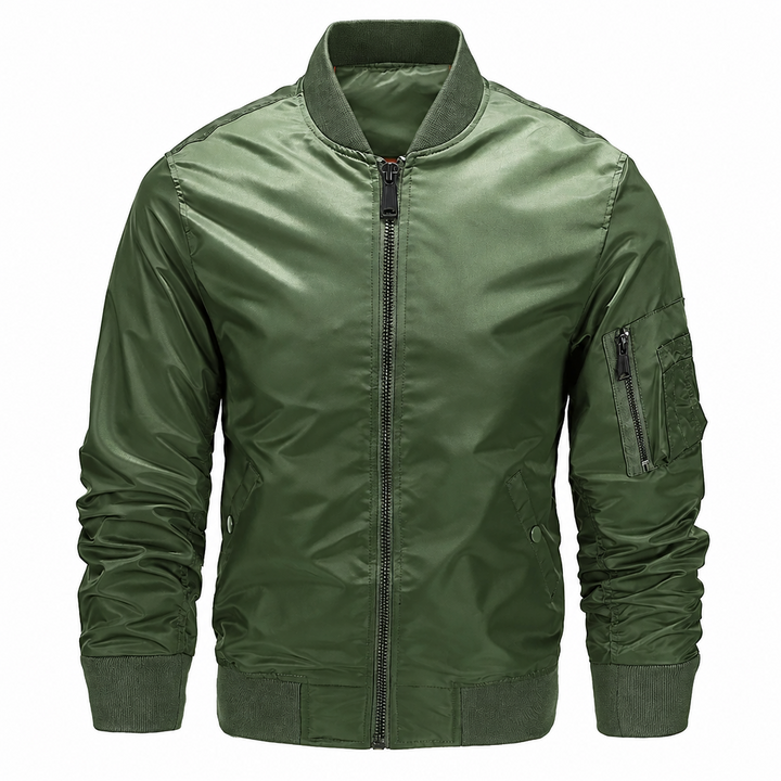 Men’s Casual Bomber Jacket with Pockets