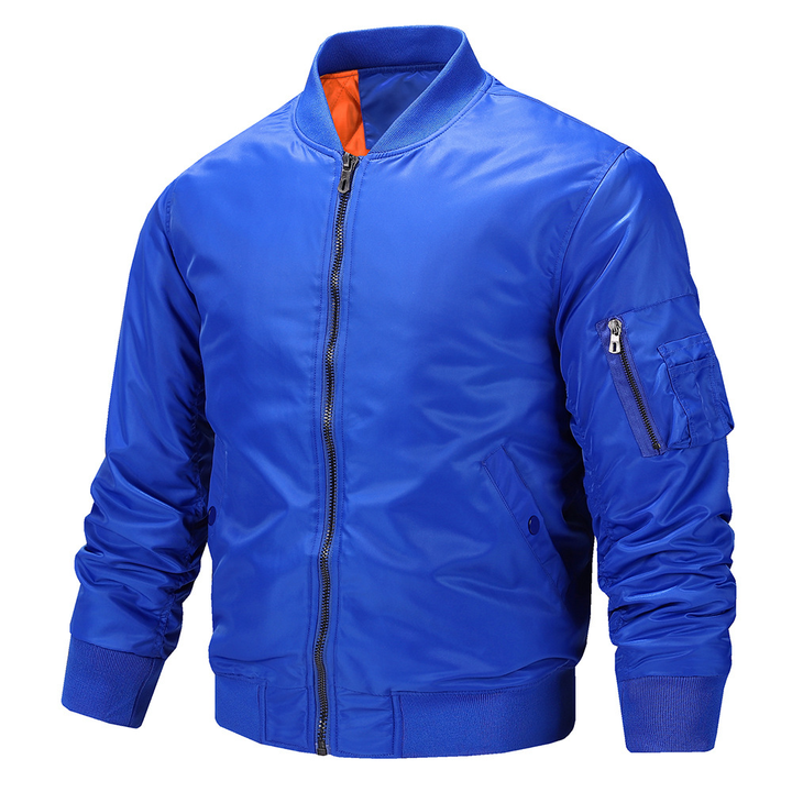 Men’s Casual Bomber Jacket with Pockets