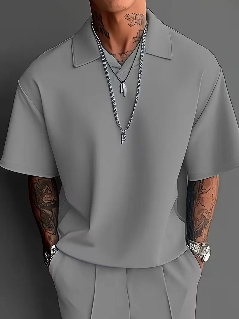 Men’s Casual Polo Trouser Set