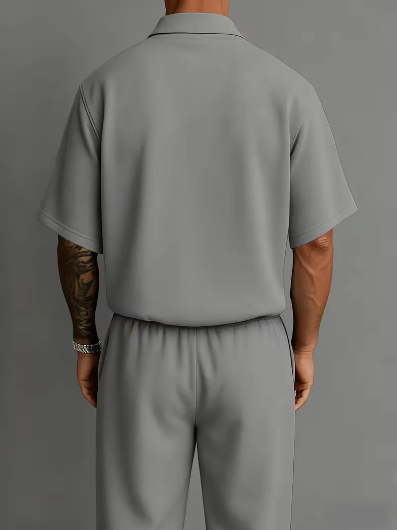 Men’s Casual Polo Trouser Set