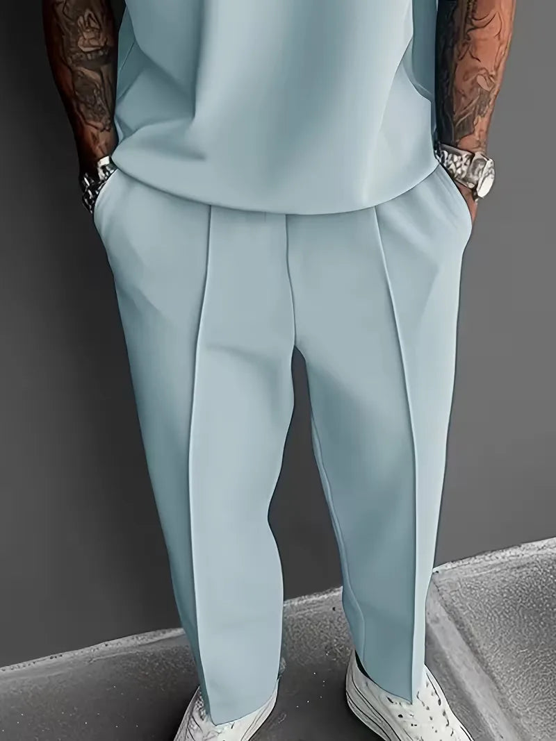 Men’s Casual Polo Trouser Set