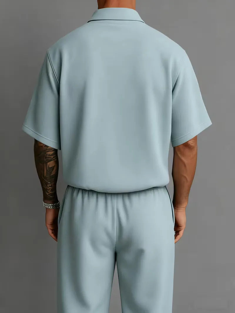 Men’s Casual Polo Trouser Set