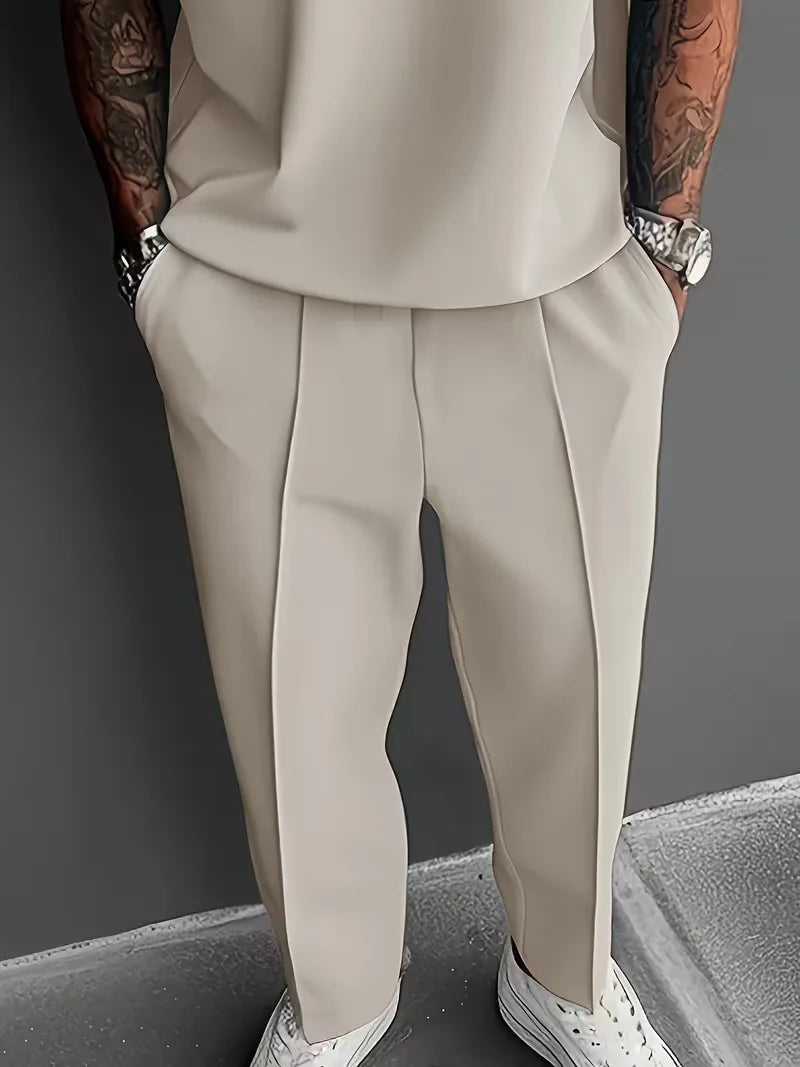 Men’s Casual Polo Trouser Set