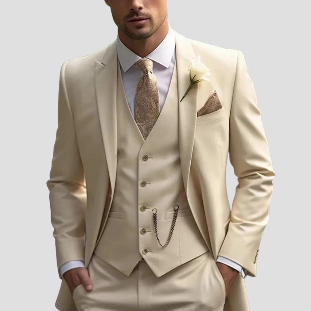 Men’s Three-Piece Suit with Waistcoat