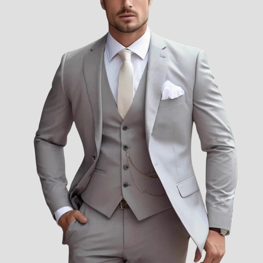 Men’s Three-Piece Suit with Waistcoat