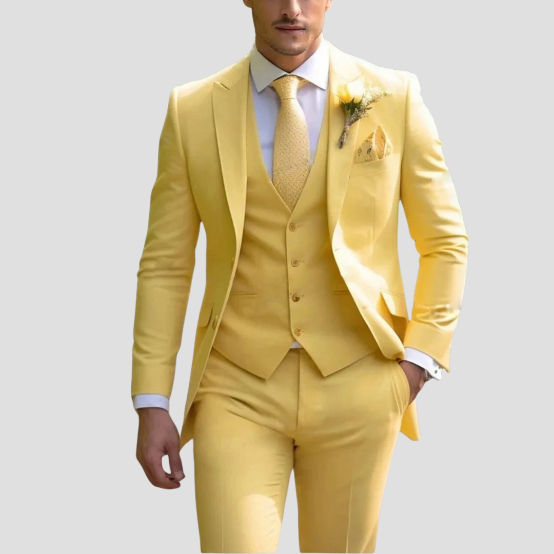 Men’s Three-Piece Suit with Waistcoat
