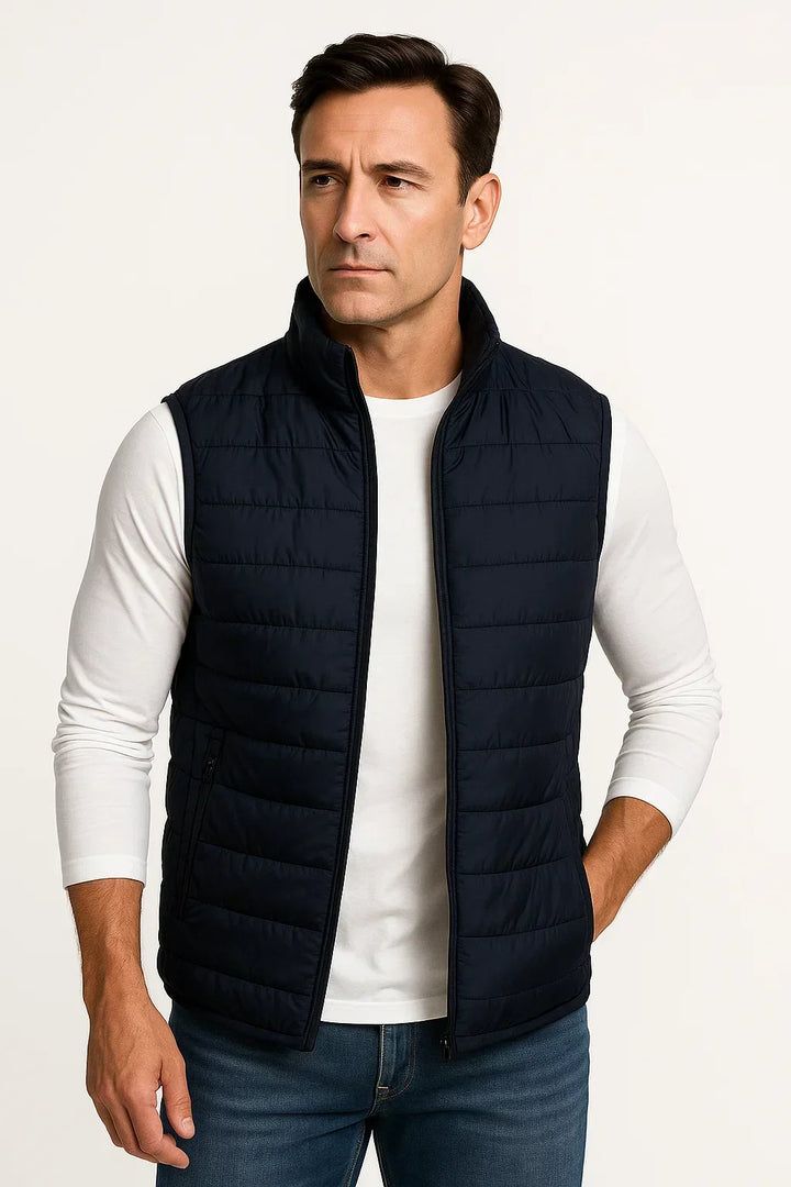 Men’s Warm Cotton-Lined Puffer Vest