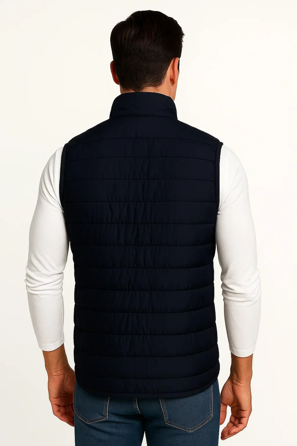 Men’s Warm Cotton-Lined Puffer Vest