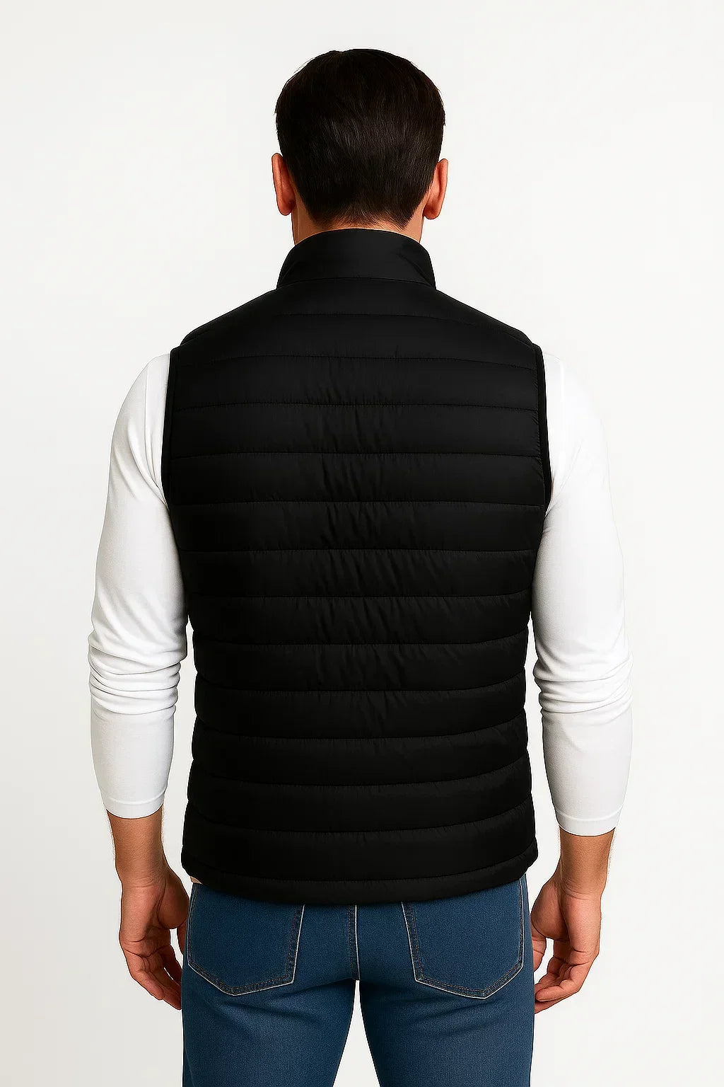 Men’s Warm Cotton-Lined Puffer Vest