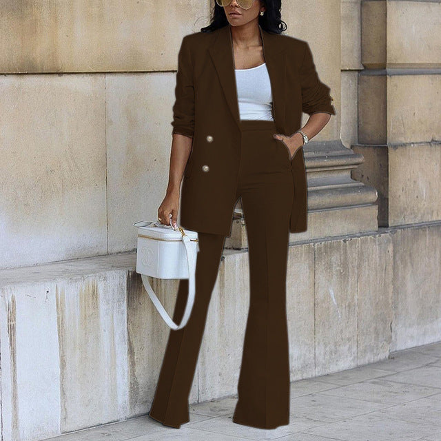 Women's 2-Piece Blazer Set - Jacket and Trousers