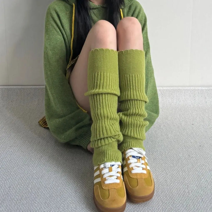 Mid-Calf Ribbed Leg Warmers